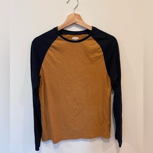 Old Navy long sleeve baseball tee Mustard yellow